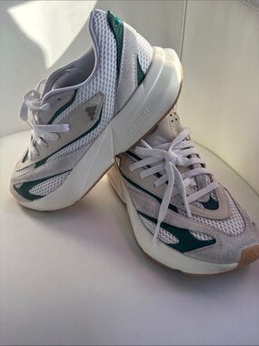 Adidas LightStrike White & Dark Green Mesh Sneakers